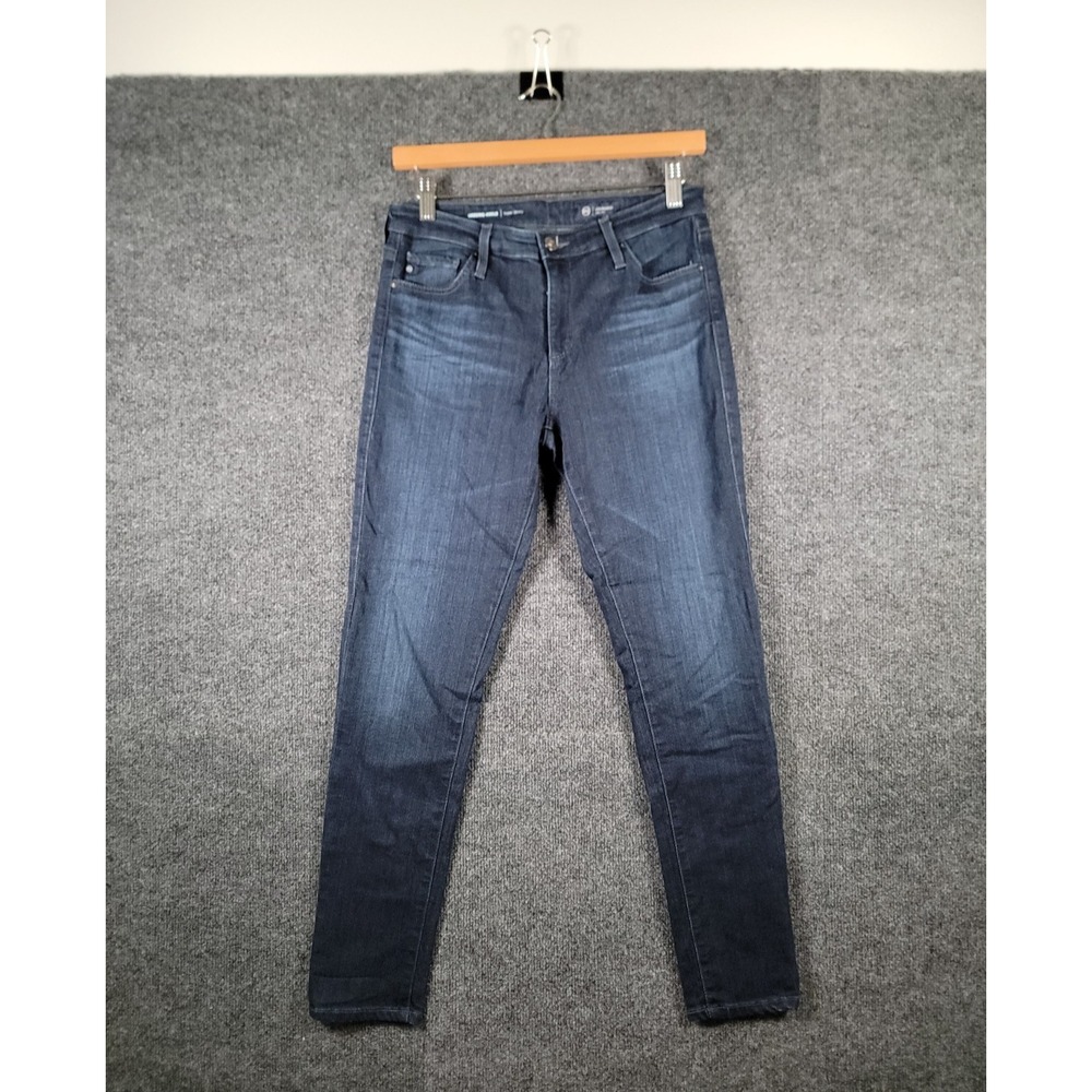 AG Adriano Goldschmied Legging Ankle Super Skinny Jean Blue Denim 28R Dark Wash